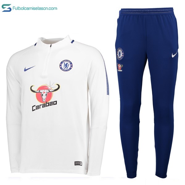 Chandal Chelsea Niños 2017/18 Blanco Azul